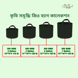 ছাদ বাগানের জন্য জিও গ্রো ব্যাগ
